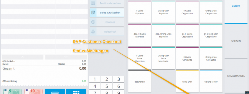SAP Customer Checkout Statusbar