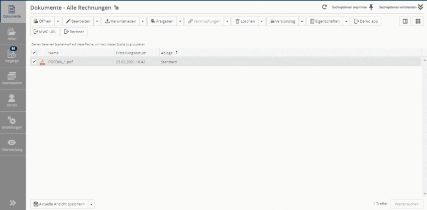 Grafik: MWC 4.0.35 Verknüpfung per DragDrop