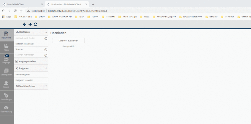 Grafik: MWC 4.0.35 Warndialog