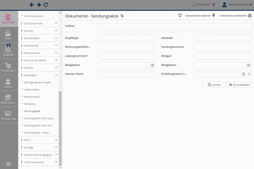 Grafik: MWC 4.0.38 Suchkriterien