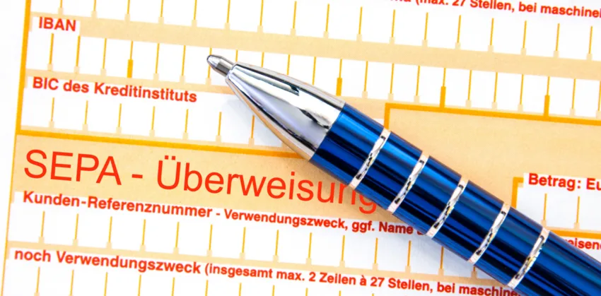 Bild von einem Überweisungsschein