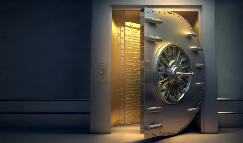 Bild von einem offenen Tresor