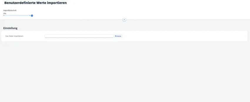 SAP Business One Web Client – Import benutzerdefinierter Werte über Datei im FP2508 Update