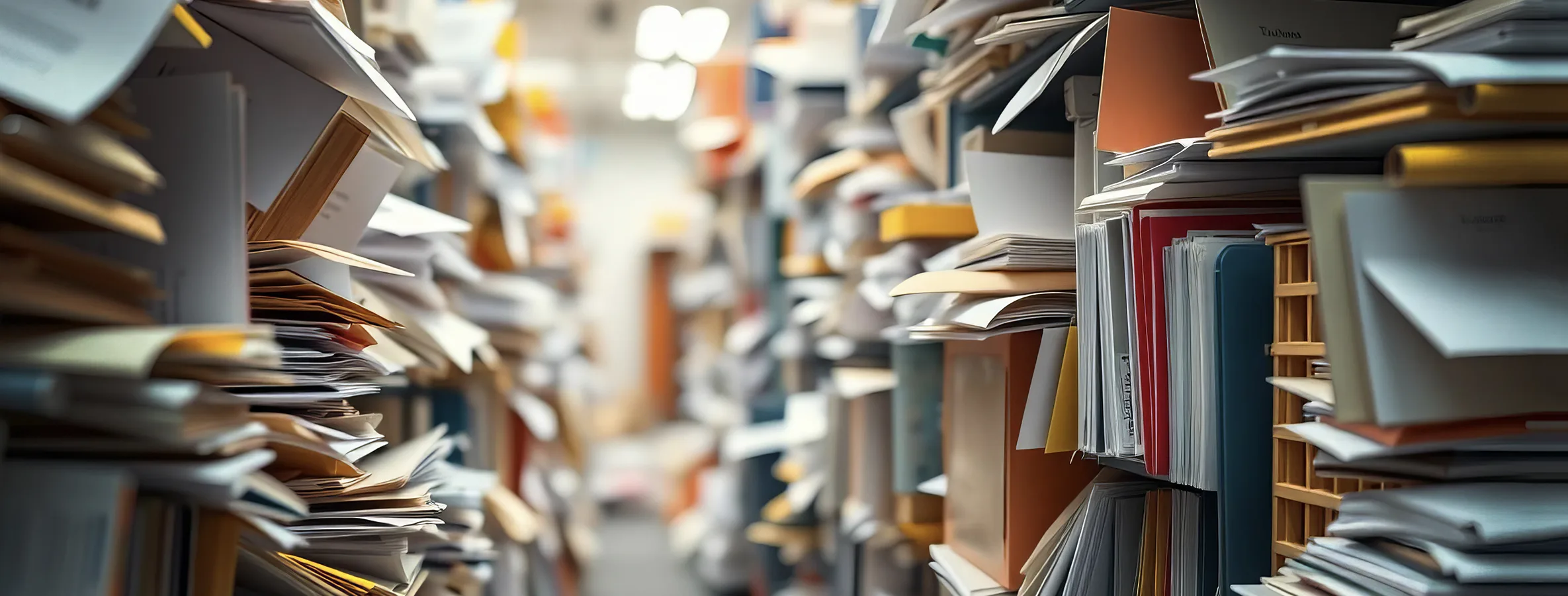 Überfüllte Papierakten als Beispiel für fehlende digitale Personalakte in Unternehmen